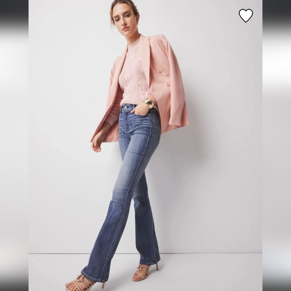 WHBM High-Rise “Skinny Flare” Jeans